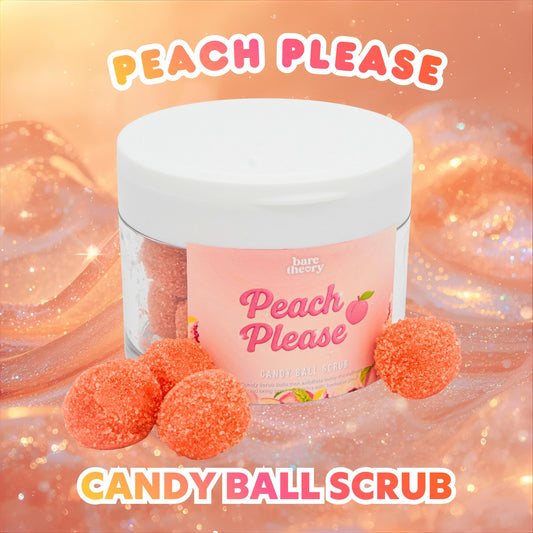 Peach Please Candy Body Scrub Balls