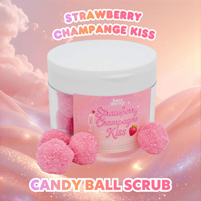 Strawberry Champagne Kiss Candy Body Scrub Balls